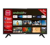 RCA RS32H2 Android Smart TV 32 Pouces (80 cm) avec Google Assistant, Chromecast, Netflix, Prime Video, Google Play, Youtube, Disney+, WiFi, télécommande BT avec Microphone, Triple Tuner