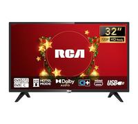 RCA Téléviseur 32 Pouces (TV 80 cm) LED HD Télévision avec Triple Tuner (DVB-C / T2 / S2), HDMI, CI+, Lecteur multimédia USB, Mode hôtel, Dolby Audio