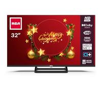 RCA Téléviseurs 32 Pouces (80 cm) sans Bord LED HD Ready TV avec Triple Tuner (DVB-C / T2 / S2), HDMI, CI+, Lecteur multimédia USB, Mode hôtel, Dolby Audio, Central Pied - iRB32H5C