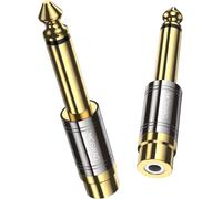 Rca To 1/4 Adapter,Rca To 1/4 Inch Audio Adapter For Cameras,Microphones,Amplifiers,Electric Pianos,Speakers,Electric Guitars (2 Packs)