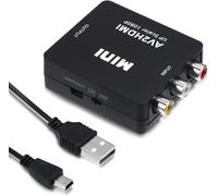Rca To Hdmi Adapter, Av To Hdmi Converter, 1080P H Dmi To Rca With Usb Charging Cable For Dvd Player Tv/Pc/Ps3/Stb/Xbox Vhs/Vcr/Blu-Ray