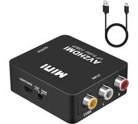 Rca To Hdmi Adapter, Av To Hdmi Converter, Mini Cvbs 1080P Digital Video And Audio Converter, Compatible With Xbox 360, Ps2, Ps3, Wii, N64 For Hd Tvs And Monitors