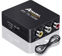 Rca To Hdmi Adapter, Mini Av Rca Cvbs To Hdmi Video Audio Converters Support 720 1080P For Pc Laptop Xbox Ps4 Ps3 Tv Stb Blu Ray Sky Hd Vhs Video Recorder Dvd Camera