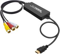 Rca To Hdmi Converter Av To Hdmi Converter Composite To Hdmi Converter Wii/Ps2/Vhs/Vcr/Dvd/X Box/N64 To Hdmi Converter For New Tv Support