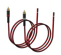 RCA to Speaker Cable Adapter,2Pcs 20AWG 1m,RCA Male to Bare Wire Connector for Repair Speaker Cables,Compatible with Amplifiers,AV Receivers