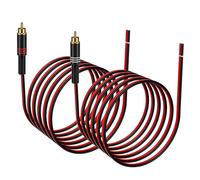 RCA to Speaker Cable Adapter,2Pcs 20AWG 3m,RCA Male to Bare Wire Connector for Repair Speaker Cables,Compatible with Amplifiers,AV Receivers
