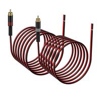 RCA to Speaker Cable Adapter,2Pcs 20AWG 4.5m RCA Male to Bare Wire Connector for Repair Speaker Cables,Compatible with Amplifiers,AV Receivers