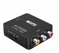 RCA vers HDMI Adaptateur, 1080P AV vers HDMI Vidéo Audio Convertisseurs, Mini RCA Composite CVBS AV à HDMI Converter