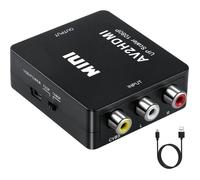 Rca Vers Hdmi Adaptateur, Mini Av Rca Cvbs Vers Hdmi Vidéo Audio Adaptateur 3Rca Composite Av Vers Hdmi Convertisseurs Avec U[O214]