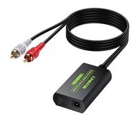 RCA vers Optique Linkfor Adaptateur RCA L/R Optique Audio avec Câble Convertisseur SPDIF Toslink pour HDTV Lecteurs de CD Soundbar