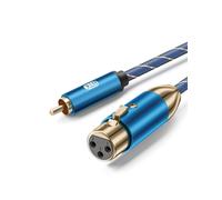 RCA vers XLR Câble Subwoofer Câbles RCA mâle à Femelle XLR Câbles Microphone Câble Audio Coaxial Adaptateur MIC pour DVD,Haut-parleur,TV,Mixeur,Amplificateur (F-1M).[J219]