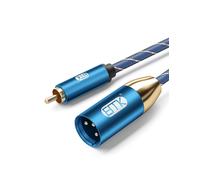 RCA vers XLR Câble Subwoofer Câbles RCA mâle vers XLR mâle Câbles Microphone Câble Audio Coaxial Adaptateur MIC pour DVD,Haut-parleur,TV,Mixeur,Amplificateur (M-1m)