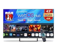 RCA Web OS TV 43" QLED 4K UHD Smart TV, MEMC HDR10 ThinQ AI, Voice Magic Remote Dolby Audio