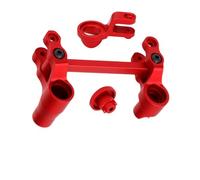 Rcarmumb Carillon de direction RC Upgrades pour Traxxas WideMaxx Maxx Maxx 1/10 en aluminium, servo Saver Draglink Hops Up pour modèle RC #89086-4, #89076-4, remplace #8946, rouge