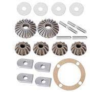 RCarmumb Diff Gear Set de mise à niveau des pièces pour Arrma 1/7 Felony Fireteam Infraction Limitless Mojave 1/8 Kraton Notorious Outcast Talion TLR Tuned Typhon 6S, RC Metal Diff Gear Hops, remplace