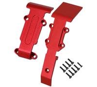 Rcarmumb Pièces de mise à niveau avant et arrière pour E-REVO 71076-3, Mini Slash 70054-1, 2 plaques antidérapantes avant en alliage d'aluminium et plaque arrière qui saute, rouge