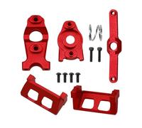 Rcarmumb Pièces de mise à niveau RC pour Traxxas E-Revo/Mini Slash/Mini Summit, économiseur de direction en alliage, protection de manivelle et servomoteurs, plaque de protection de servo de direction RC, rouge