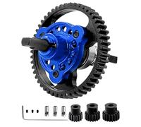 Rcarmumb RC 50T Éliminateur d'embrayage différentiel de casier Pièce pour Slash Rustler Stampede 4X4/4x4 VXL, 50T engrenages droits avec pignons (15T 17T 19T), #6878, bleu marine