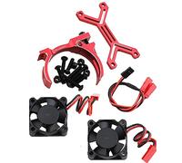 Rcarmumb Ventilateur de refroidissement de moteur pour voiture RC Arrma 1/8 1/7, brossé, sans balais, 20 000 tr/min, haute vitesse, 30 mm, avec support réglable de 40 à 42 mm, pour moteur 4274 4068 4268, rouge