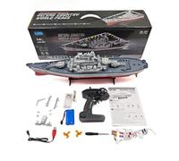 RCARTOYRTR Bataille navale électrique RC pour piscines et lacs, échelle 1:390, 2,4 GHz, bateau bimoteur RC haute fréquence étanche avec réinitialisation du chavirement, cadeaux pour adultes (version