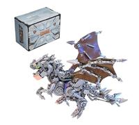 RCARTOYRTR Casse-tête 3D en métal Steampunk Dinosaure mécanique 3D Version Q Kit de montage Modèle Papillon Modèle de collection pour les amateurs de dinosaures - Plus de 1450 pièces