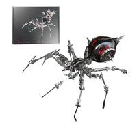 RCARTOYRTR Casse-tête 3D en métal, steampunk mécanique à monter soi-même, araignée de guerre en métal, décoration d'intérieur et cadeaux pour adultes - 602 pièces (noir et rouge)