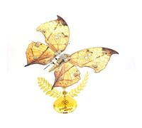 RCARTOYRTR Casse-tête 3D en métal steampunk papillon mécanique 3D en métal avec feuilles mortes - Modèle d'affichage de collection pour les amateurs d'art - Plus de 100 pièces