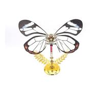 RCARTOYRTR Casse-tête papillon 3D en métal steampunk 3D, kit d'assemblage de papillon mécanique en métal 3D, modèle d'affichage de collection pour les amateurs d'art - Plus de 100 pièces