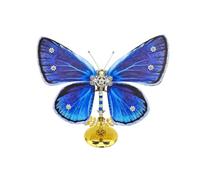RCARTOYRTR Casse-tête papillon 3D en métal Steampunk 3D mécanique Celastrina Argiolus Butterfly Kit de modèle d'assemblage de papillon à collectionner pour les amateurs d'art - Plus de 100 pièces