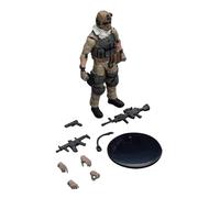 RCARTOYRTR Figurine articulée de soldat des forces spéciales à l'échelle 1:18, ensemble de jeu vintage pour hommes de l'armée avec accessoires d'armes militaires, décoration créative et cadeau pour