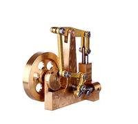 RCARTOYRTR Kit de modèle de moteur à vapeur, 4,7 x 2,9 x 4,6 cm, type d'équilibre, mini moteur à vapeur en cuivre pur, modèle sans chaudière, kit d'éducation en sciences physiques cadeau pour adultes