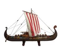 RCARTOYRTR Modèle 3D en bois, kit de modèle de bateau pirate viking 3D en bois 1:50, kit de montage de bateau à faire soi-même, présentoir créatif de collection et cadeaux pour les amateurs d'art