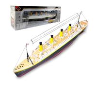 RCARTOYRTR Modèle de bateau de croisière RC 2,4 G RC 3 CH NQD Titanic bateau électrique avec lumières LED, convient pour étang et lac en plein air, cadeau pour adultes, anniversaire, Noël (RTR)