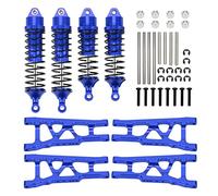 RCAWD Amortisseur de bras de suspension avant et arrière en aluminium pour Traxxas Slash Rustler Hoss Stampede Bandit VXL 4x4 Hop-ups 1/10, remplacement de 3655 x 5862 (bleu marine)