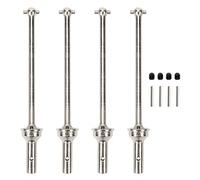 RCAWD Arbre de transmission CVD 124 mm pour ARRMA 6S, 1/8 Typhon 6S, rouleau de Typhon et 1/7 Infraction 6S, Limitless Roller & Felony 6S Upgrades pièces, 45 arbres d'entraînement en acier Hop Ups pour #AR220030#ARAC3984 Argenté