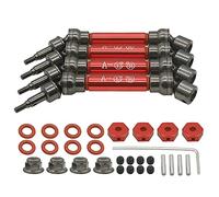 RCAWD Arbres de transmission universels ARRMA CVD Slider pour 1/10 ARRMA 3s et Mega Vorteks Senton Granite Big Rock Typhon (4 pièces, Rouge)