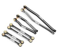 RCAWD CR18P Ensemble de biellettes de direction haute dégagement RC pour 1/18 Hobby Plus Rock Van, Trail Hunter, EVO Harvest, FUR-2411 Noir