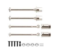 RCAWD Lot de 3 arbres de transmission pour Yeti Jr. Can-Am Maverick - Axe de joint Uiversal-CVD avant et arrière 48 mm - Pièces en acier #AXIC1502 - Pour axial 1/18#AXI90069 argenté