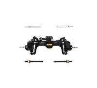 RCAWD Quatrième version en laiton SCX24 essieu de portail avant, essieu large, arbre de transmission hautement rigide, vis épaisses pour pièces axiales 1/24 SCX24 & AX24 séries améliorées noir
