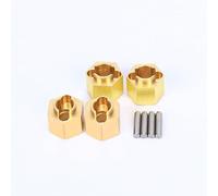 RCAWD Roue hexagonale en laiton pour mises à niveau TRAXXAS TRX-4M, adaptateurs de moyeu H7 x 5,5 mm pour Defender et Bronco, pièces 1/18 #9750X, 9750#97054-1#97074-1