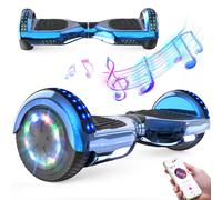 RCB Hoverboards 6,5 pouces Skateboard Enfants et adolescents Hoverboards avec Bluetooth - Éclairage LED Segway avec moteur puissant Cadeau pour enfants Blue