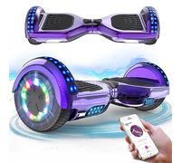 RCB Hoverboard Gyropode pour Enfant et Adulte, Overboard 6.5 Pouces avec Bluetooth-Musique/LED-Roue Clignotante, Hover Board Skateboards Meilleur Cadeau pour Les Enfants