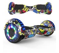 RCB Hoverboard Gyropode pour Enfant et Adulte, Overboard 6.5 Pouces avec Bluetooth-Musique/LED-Roue Clignotante, Hover Board Skateboards Meilleur Cadeau pour Les Enfants