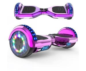 RCB Hoverboard Gyropode pour Enfant et Adulte, Overboard 6.5 Pouces avec Bluetooth-Musique/LED-Roue Clignotante, Hover Board Skateboards Meilleur Cadeau pour Les Enfants