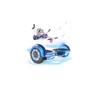 RCB Hoverkart Gyropode Hoverboard Kart pour Enfant et Adulte, Hoverboard et Kart avec Bluetooth-Musique/LED-Roue Clignotante, Cadeau pour Enfants