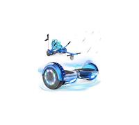 RCB Hoverkart Gyropode Hoverboard Kart pour Enfant et Adulte, Hoverboard et Kart avec Bluetooth-Musique/LED-Roue Clignotante, Cadeau pour Enfants