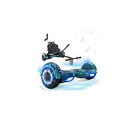 RCB Hoverkart Gyropode Hoverboard Kart pour Enfant et Adulte, Hoverboard et Kart avec Bluetooth-Musique/LED-Roue Clignotante, Cadeau pour Enfants