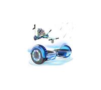 RCB Hoverkart Gyropode Hoverboard Kart pour Enfant et Adulte, Hoverboard et Kart avec Bluetooth-Musique/LED-Roue Clignotante, Cadeau pour Enfants