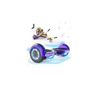 RCB Hoverkart Gyropode Hoverboard Kart pour Enfant et Adulte, Hoverboard et Kart avec Bluetooth-Musique/LED-Roue Clignotante, Cadeau pour Enfants