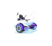 RCB Hoverkart Gyropode Hoverboard Kart pour Enfant et Adulte, Hoverboard et Kart avec Bluetooth-Musique/LED-Roue Clignotante, Cadeau pour Enfants